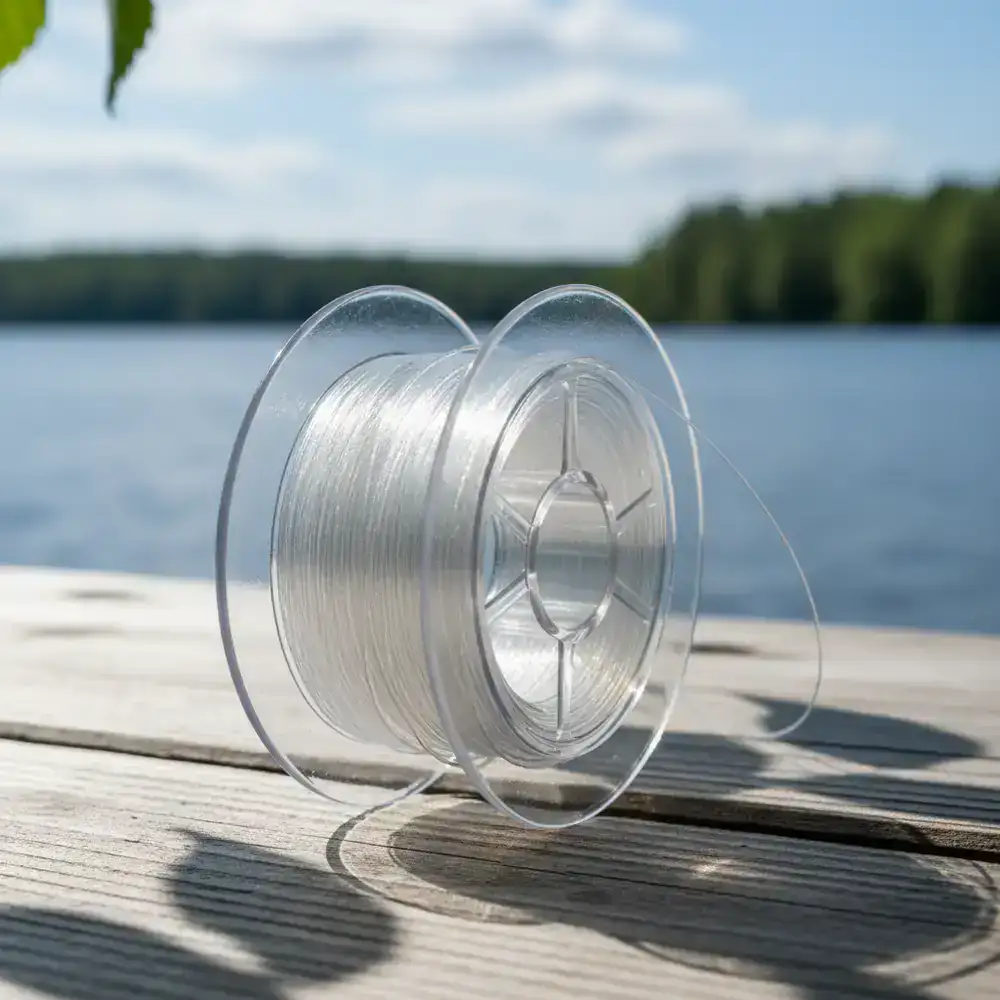 Spool of fluorocarbon fishing line