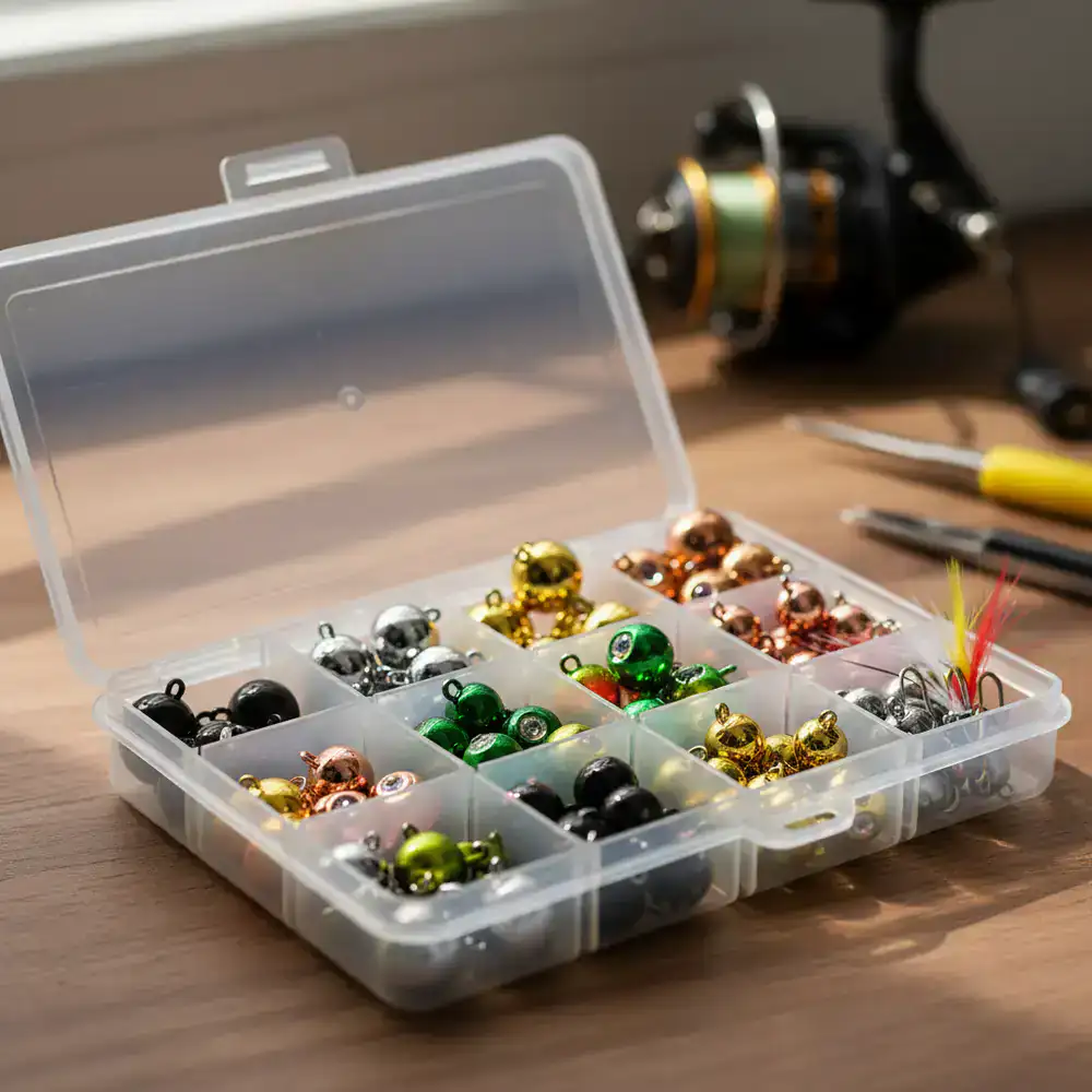 Tungsten ice jig assortment box