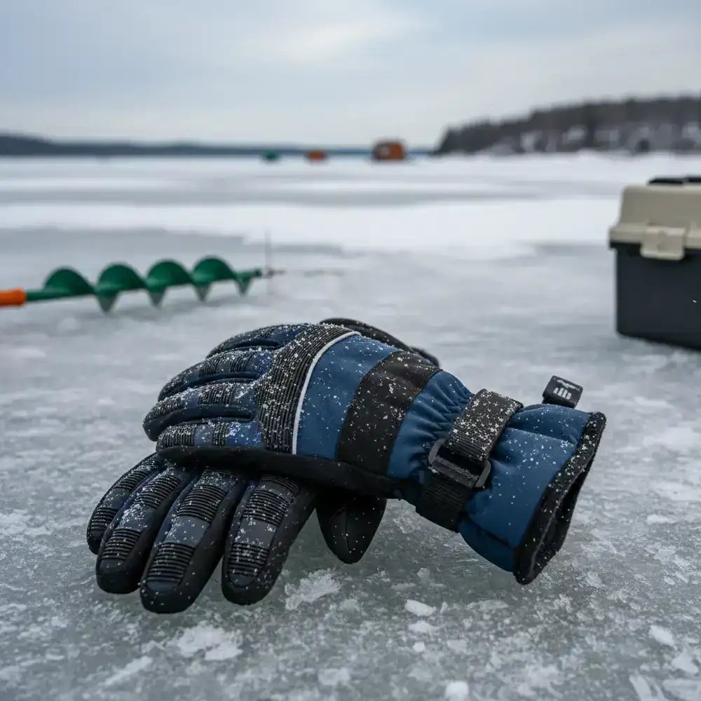 Insulated gloves for ice fishing